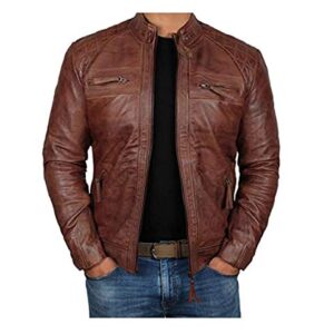 Leather trendy jacket for men