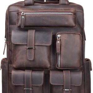 Men Genuine Leather Backpack