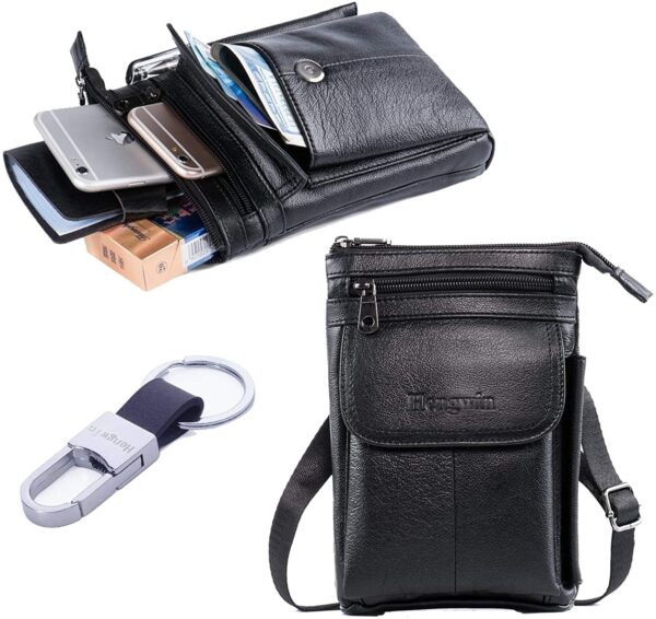 Men Travel Shoulder Bag Cell Phone Crossbody Purse