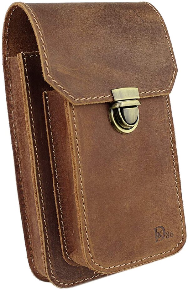 Mens Genuine Leather Small Waist Bag