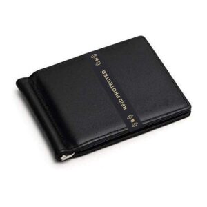 Men's Leather RFID Protected Money Clip Wallet