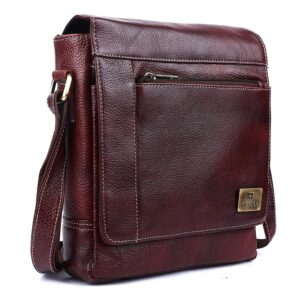 Men's & Women's Messenger Bag (Reddish Brown)