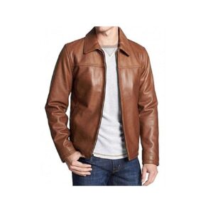 Pure genuine leather tan jacket