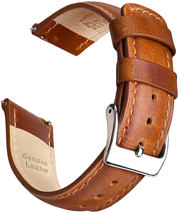 Quick Release Leather Watch Bands for Men