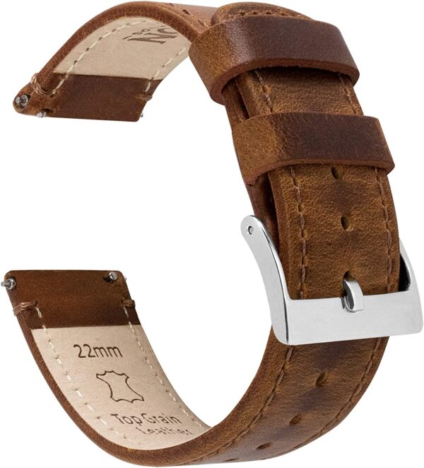Quick Release - Top Grain Leather Watch Band Strap