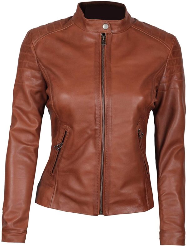Real Lambskin Leather Jackets for Women
