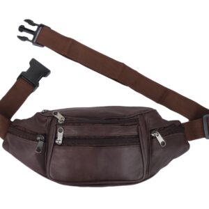 Real Leather Brown Waist Bag