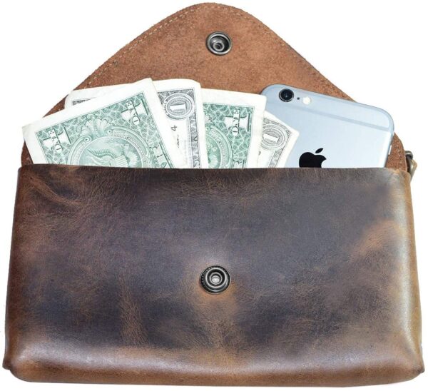 Rustic Leather Waist Pouch - Image 2