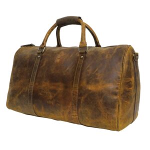 Leather Travel Duffle Bag for Men Women