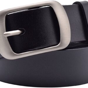 Soft Wide Leather Belt for Jeans Shorts