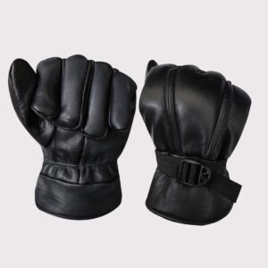 Solid Leather Warm Winter Riding Gloves