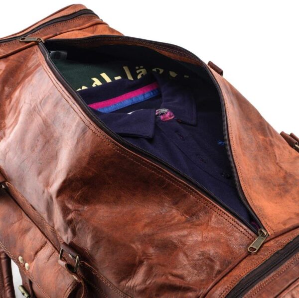 Travel Overnight Weekend Leather Bag - Image 2