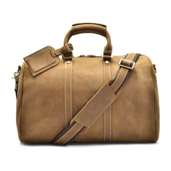 Tan Leather Weekender Bag