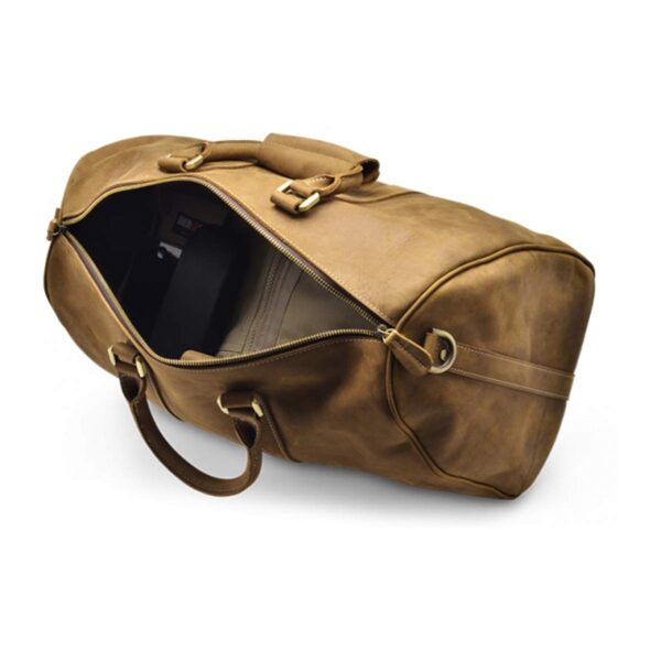 Tan Leather classic Weekender Bag