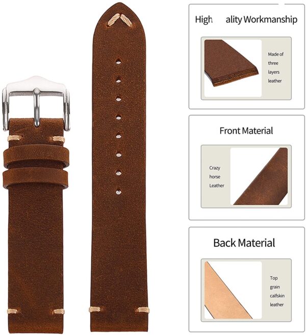 Tanned Leather Replacement Watchband