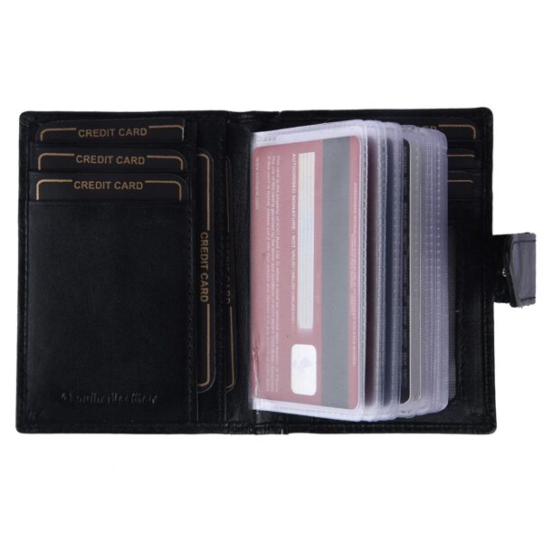 Unisex Leather Card Holder with 30 Card Slots