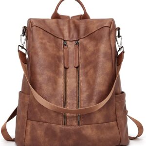 Women Backpack Purse Leather Anti-theft Travel Backpack