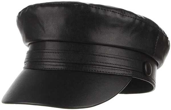 Women Fashion Newsboy Cap PU Leather