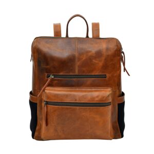 Women Leather Laptop Backpack, Handcrafted Genuine Leather Bag