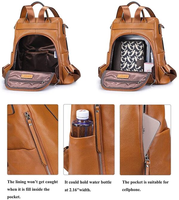 Women Soft Leather Backpack Antitheft Ladies Shoulder Bag