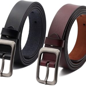 Women's Genuine Cowhide Leather Belt for Jeans Pants