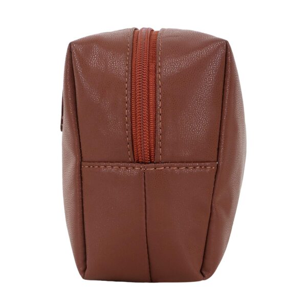 Women's Leather Cosmetic Pouch, Brown