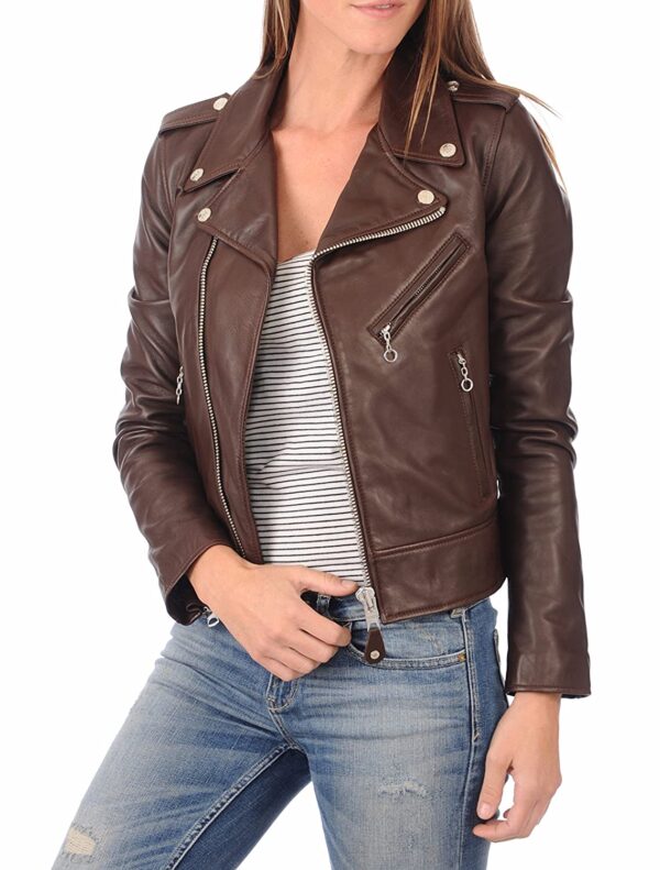 Women's stylish Genuine Leather Jacket