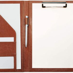 Writing Portfolio Faux Leather Clipboard With Cover